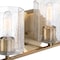 Designers Fountain Haven 24 in. 3-Light Old Satin Brass Vanity Light with Clear Rippled Glass Shades for Bathrooms D309M-3B-OSB - alternate 3